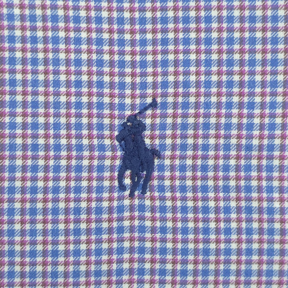 Ralph Lauren 2XL Mens Button Down Shirt Long Sleeve Checkered Plaid - Picture 3 of 9